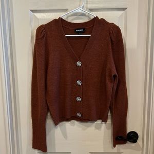 Burgundy express sweater; gently worn.
